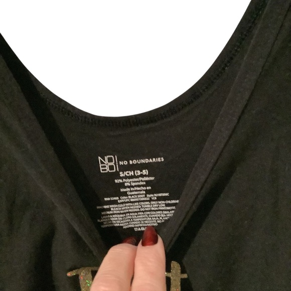 No Boundaries Black Tank Top with Gold Lettering - Picture 6 of 6